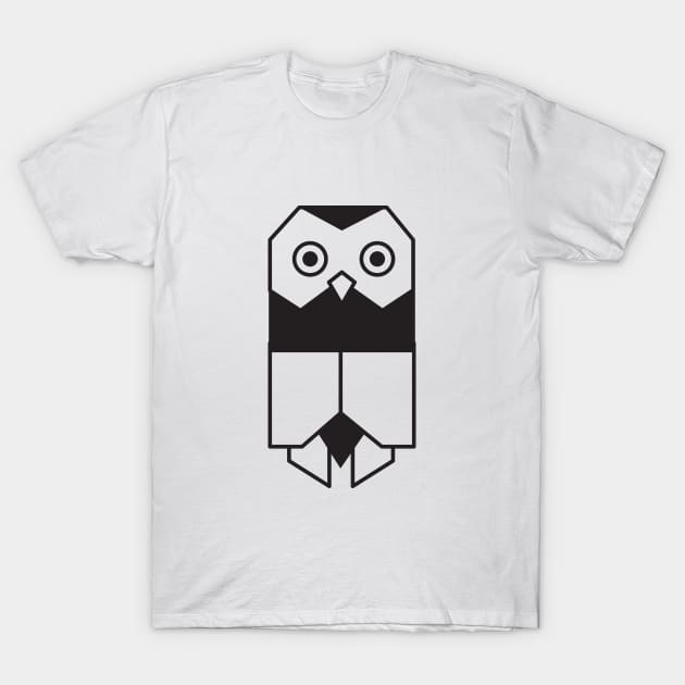 Geometric trendy flat style owl design T-Shirt by Rohan Dahotre